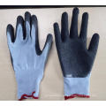 Бесшовные перчатки из гофрированного полиэстера с латексным покрытием калибра 10